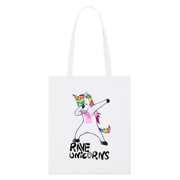 Logo Rave Unicorns Black Text - Stanley/Stella Organic Tote Bag - white - Front