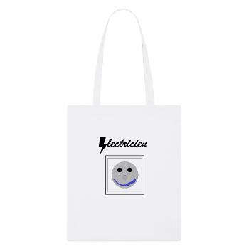 Electricien prise - Tote bag bio Stanley/Stella - blanc - Devant