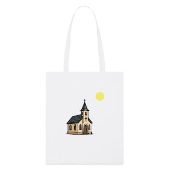 église - Tote bag bio Stanley/Stella - blanc - Devant