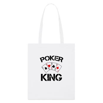 Roi du poker - Tote bag bio Stanley/Stella - blanc - Devant