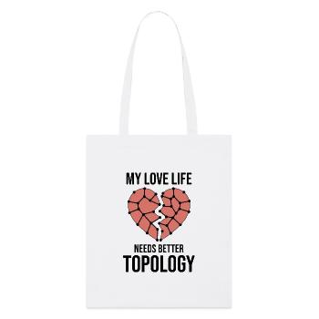 GIS Topology Data Clean Up Geo Love Humor - Stanley/Stella Organic Tote Bag - white - Front