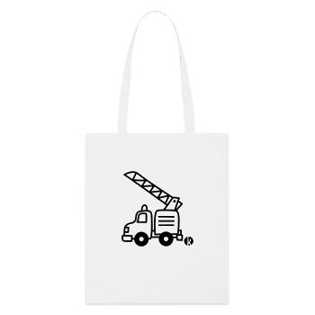Pompiers auto-pompe - Tote bag bio Stanley/Stella - blanc - Devant
