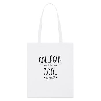 collègue / entreprise / travail / bureau - Tote bag bio Stanley/Stella - blanc - Devant