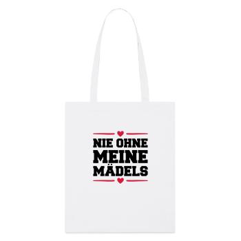 nie ohne meine maedels herz - Stanley/Stella Bio-Stoffbeutel - Weiß - Vorne
