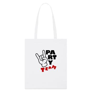 Équipe de fête drôle - Tote bag bio Stanley/Stella - blanc - Devant