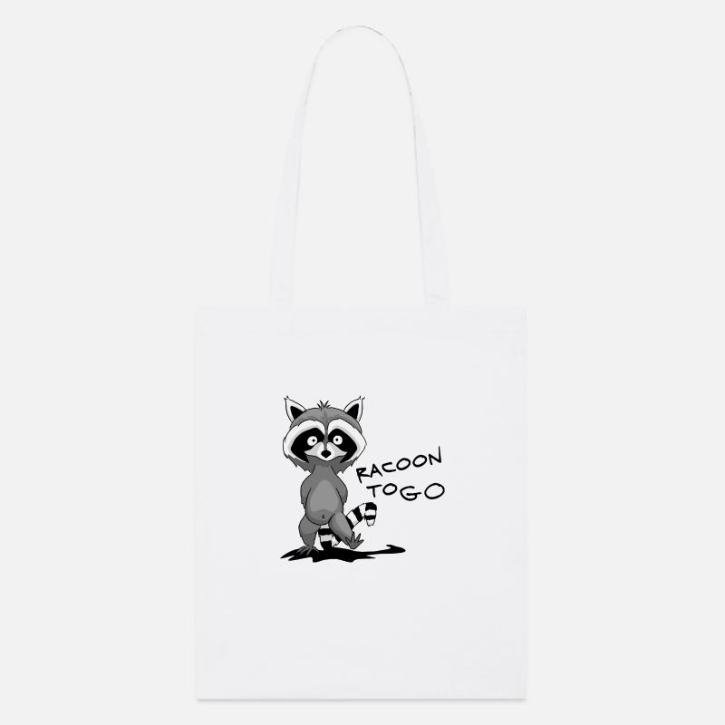 Racoon to go - Stanley/Stella Bio-Stoffbeutel - Weiß