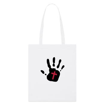 empreinte de la main de la Croix- 2c - Tote bag bio Stanley/Stella - blanc - Devant