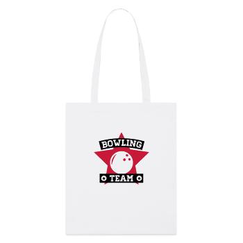 bowling_team__1_f2 - Stanley/Stella Organic Tote Bag - white - Front