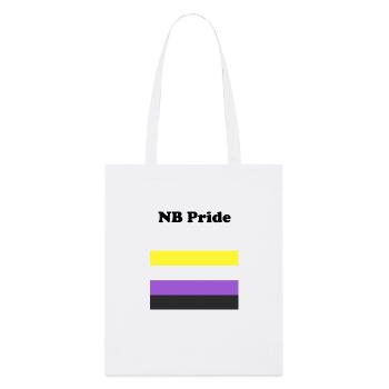 Fierté NB non binaire - Tote bag bio Stanley/Stella - blanc - Devant