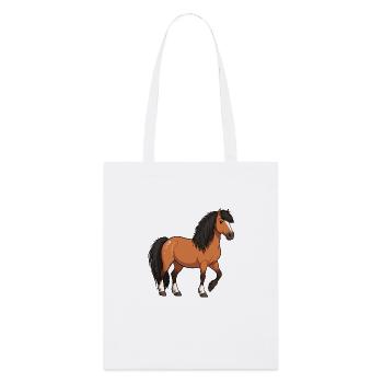Icelandic pony reel - Stanley/Stella Organic Tote Bag - white - Front