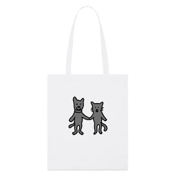 Hund - Katze - Freunde - Stanley/Stella Bio-Stoffbeutel - Weiß - Vorne