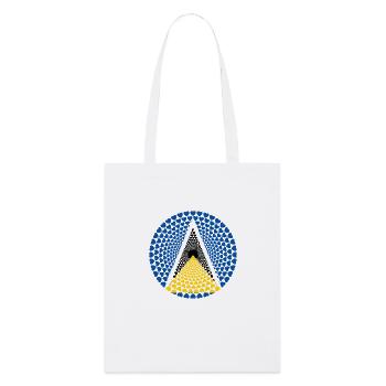 Saint Lucia St. Lucia Love HERZ Mandala - Stanley/Stella Bio-Stoffbeutel - Weiß - Vorne