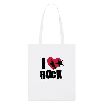 i love rock - Tote bag bio Stanley/Stella - blanc - Devant