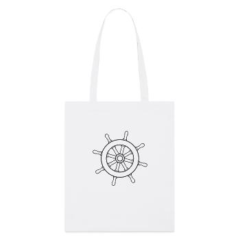 rudder wheel_a1 - Stanley/Stella Organic Tote Bag - white - Front
