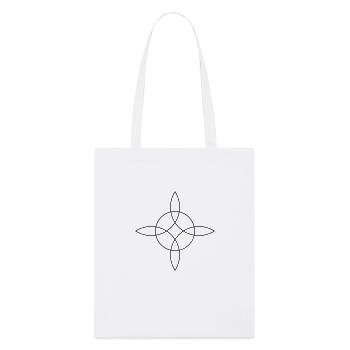 Sorcière nœud, Lie les 4 éléments, symbole magique - Tote bag bio Stanley/Stella - blanc - Devant