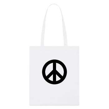 Peace Logo - Stanley/Stella Bio-Stoffbeutel - Weiß - Vorne