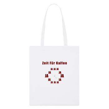 Time for coffee cup coffee morning person - Stanley/Stella Organic Tote Bag - white - Front