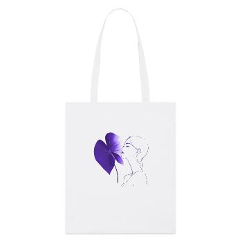 Flowers Women girl fashion design art female style - Stanley/Stella Organic Tote Bag - white - Front