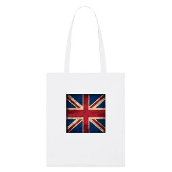 United Kingdom British Flag UK Souvenir - Tote bag bio Stanley/Stella - blanc - Devant