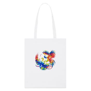 Cock tup fight animal isolated colorful chicken - Stanley/Stella Organic Tote Bag - white - Front