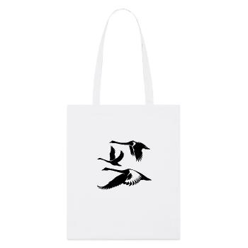 élégant cygne muet troupeau oiseaux cygne - Tote bag bio Stanley/Stella - blanc - Devant