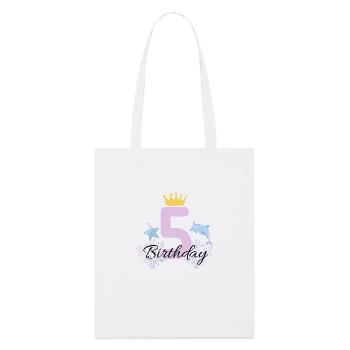 Geburtstagsshirt - Stanley/Stella Bio-Stoffbeutel - Weiß - Vorne