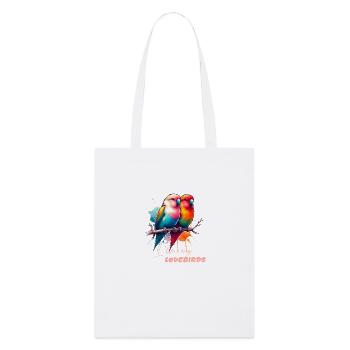 Lovebird Bird Agapornids Inseparable - Stanley/Stella Organic Tote Bag - white - Front
