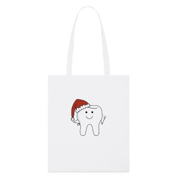 Dent de Noël - Tote bag bio Stanley/Stella - blanc - Devant