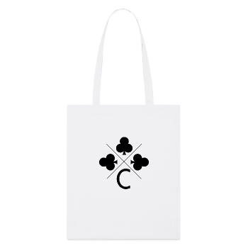 Lettre c trèfle porte bonheur - Tote bag bio Stanley/Stella - blanc - Devant