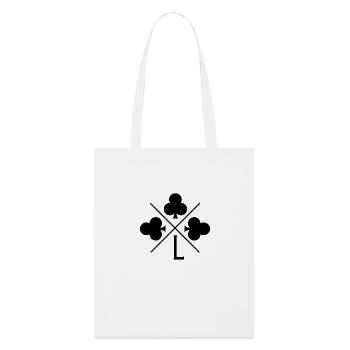 Lettre l trèfle porte bonheur - Tote bag bio Stanley/Stella - blanc - Devant