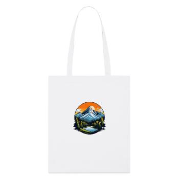 Mountain lake in the evening light: pure nature - Stanley/Stella Organic Tote Bag - white - Front