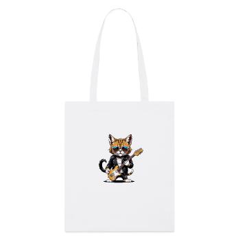 Cat Rocker Cat HardRock Gift - Tote bag bio Stanley/Stella - blanc - Devant