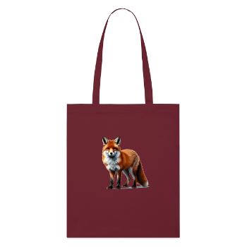 Fuchs - Stanley/Stella Bio-Stoffbeutel - Burgunderrot - Vorne