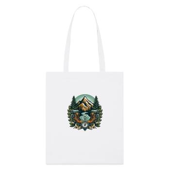 Logo de randonnée - Tote bag bio Stanley/Stella - blanc - Devant