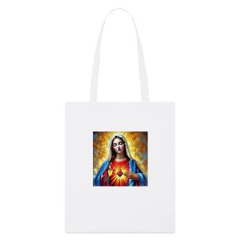 Holly Mary Maria Madonna Mariana Virgin Mary Holy - Stanley/Stella Organic Tote Bag - white - Front
