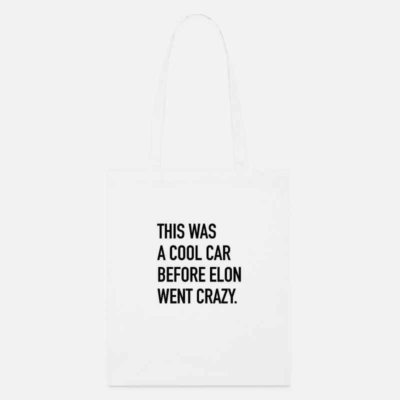 This was a cool car before Elon went crazy - Stanley/Stella Organic Tote Bag - white