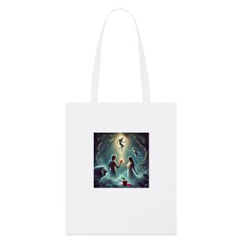 Adam and Eve and the fruit of the tree of wisdom - Stanley/Stella Organic Tote Bag - white - Front