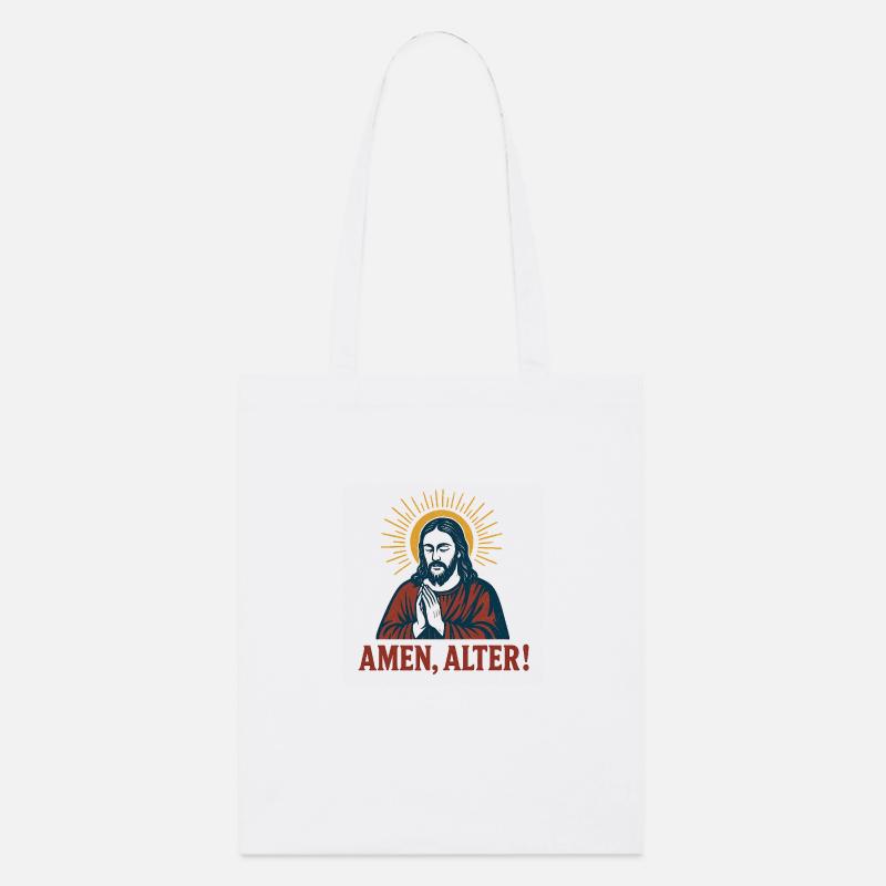Amen, Alter! - Stanley/Stella Bio-Stoffbeutel - Weiß