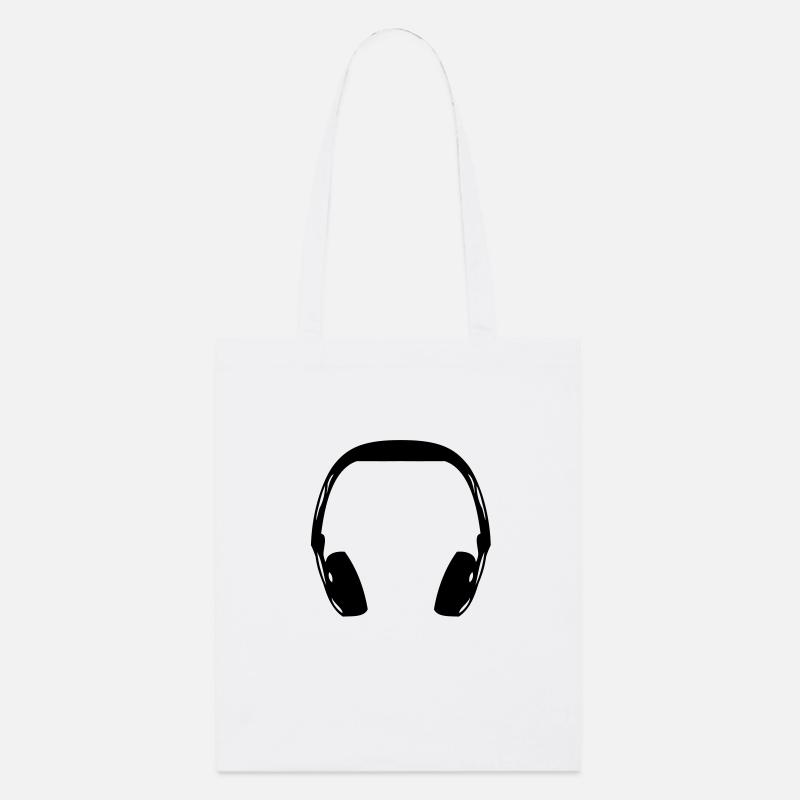 headphone - Stanley/Stella Organic Tote Bag - white