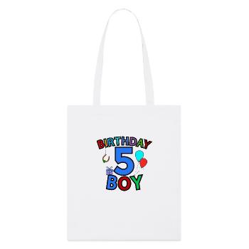 Birthday Boy 5 - Tote bag bio Stanley/Stella - blanc - Devant