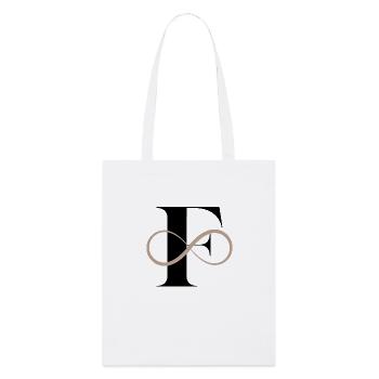 Lettre f infinie - Tote bag bio Stanley/Stella - blanc - Devant