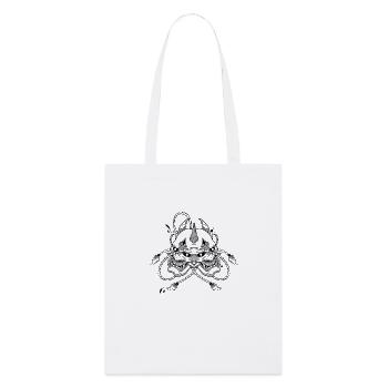 Double mask Oni - Tote bag bio Stanley/Stella - blanc - Devant