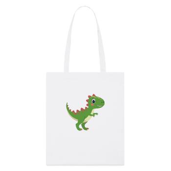 Düwex – Le cool T-Rex aux pointes rouges - Tote bag bio Stanley/Stella - blanc - Devant