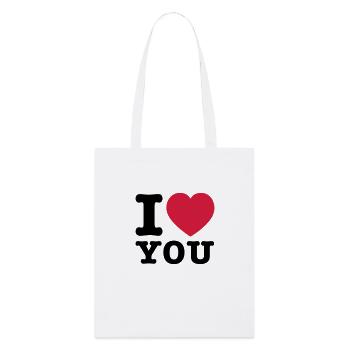I Love You 2 - Stanley/Stella Bio-Stoffbeutel - Weiß - Vorne