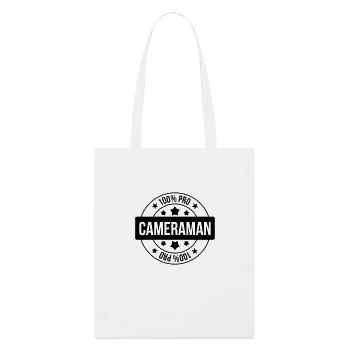 Cameraman / Camera / Video / Cadreur - Tote bag bio Stanley/Stella - blanc - Devant