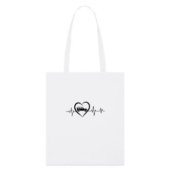 Heartbeat Off Road - Stanley/Stella Organic Tote Bag - white - Front