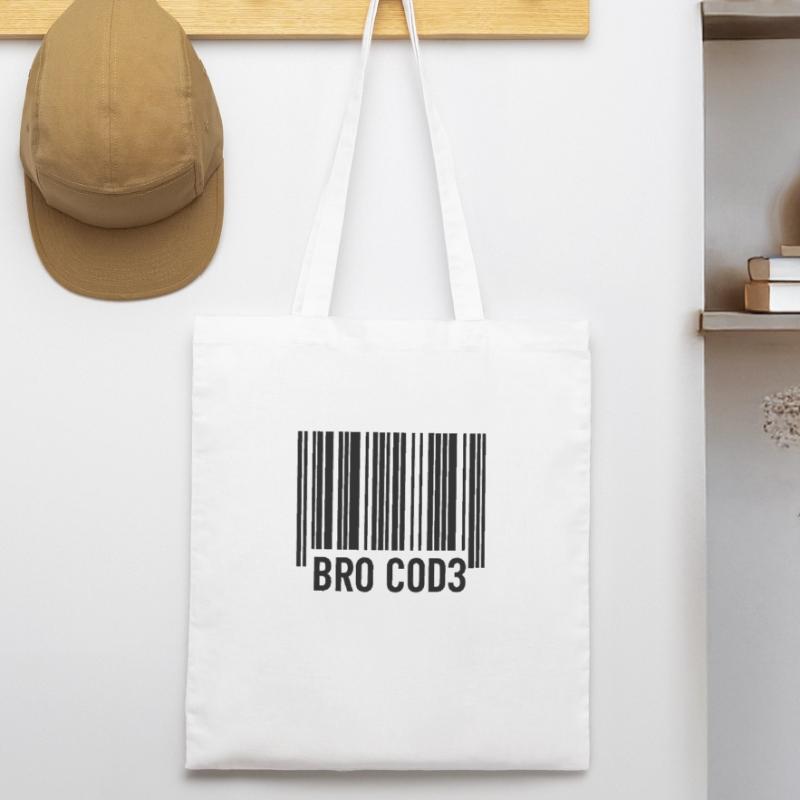 Bro Cod3 Barcode Design - Bro Code Stanley/Stella Organic Tote Bag