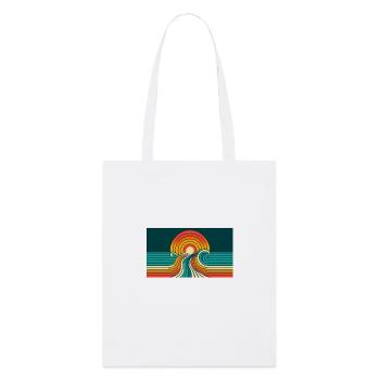 Coucher de soleil rétro 3 - Tote bag bio Stanley/Stella - blanc - Devant