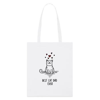 Meilleur papa chat de tous les temps - pour le meilleur papa chat - Tote bag bio Stanley/Stella - blanc - Devant