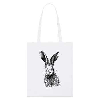 Hase - Stanley/Stella Bio-Stoffbeutel - Weiß - Vorne